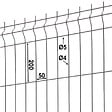 EASY CLOTURE - Kit complet grillage rigide occultant lamelles PVC avec soubassement longueur 20m - Hauteur 1m80 - Gris anthracite - vignette