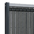EASY CLOTURE - Kit complet grillage rigide occultant lattes composite avec soubassement longueur 20m - Hauteur 1m80 - Gris anthracite - vignette