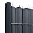 EASY CLOTURE - Kit Lamelles PVC Bande Brise vue pour panneau double fils - L 2m50 - H 1m23 - Gris anthracite - vignette
