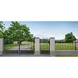 EASY CLOTURE - Poteau aluminium tradition style ferronnerie sur platine universel pour portail et portillon chapeau inclus H1.86 m Noir - vignette