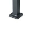 EASY CLOTURE - Poteau aluminium tradition style ferronnerie sur platine avec chapeau H 86.5 cm Gris - vignette