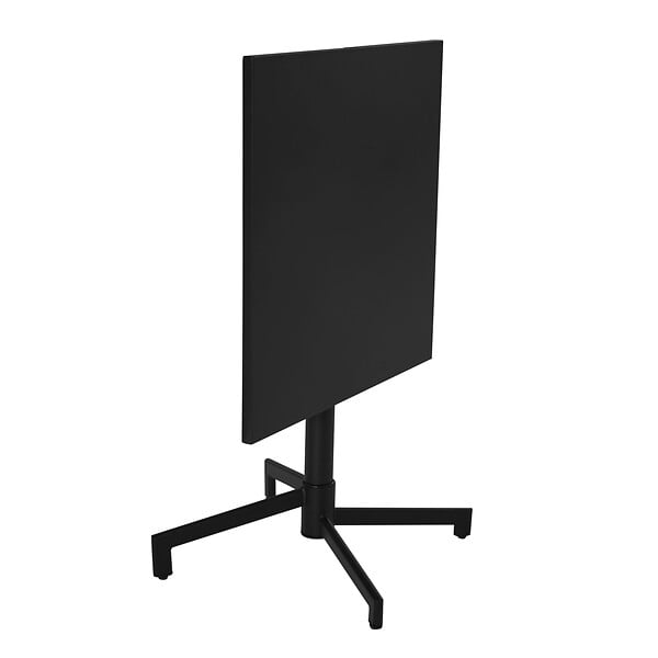 OVIALA - Ensemble table 70 cm et 2 chaises de jardin en métal noir - Palavas - large