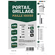 EASY CLOTURE - Portail grillagé maille 100x50 - Largeur 3 mètres - Square Gate - vignette