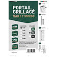 EASY CLOTURE - Portail grillagé maille 100x50 -  Largeur 4 mètres - Square Gate - vignette