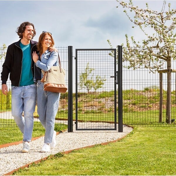 EASY CLOTURE - Portillon de jardin grillagé maille 50x50 - Nice Gate - large