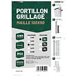 EASY CLOTURE - Portillon grillagé maille 100x50 - Largeur 1m20 - Square Gate - vignette