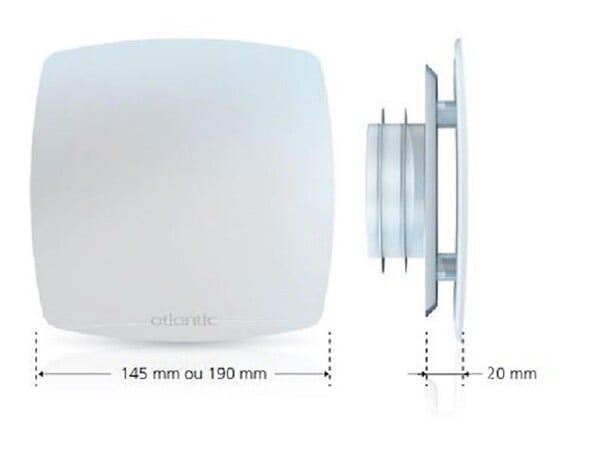 ATLANTIC - Pb 80 line  bouche fixe universelle design LINE avec manchon court diamètre 80 - large