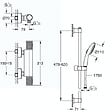 GROHE - Mitigeur douche thermostatique mural Precision Feel + Ensemble de douche 2 jets avec barre Vitalio Start 100 Chrome - vignette