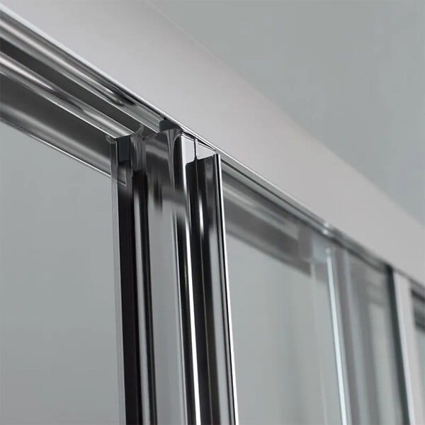 KIAMAMI VALENTINA - Porte De Douche En Niche De 110 Cm Trois Panneaux En Verre | Star - large