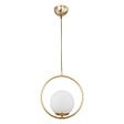 ENTREPOT BRICO - Suspension luminaire Plafonnier  Ε27 doré D26x75cm - vignette