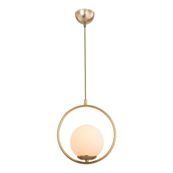 ENTREPOT BRICO - Suspension luminaire Plafonnier  Ε27 doré D26x75cm - large
