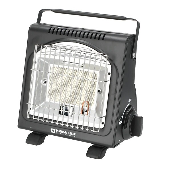 KEMPER - Chauffage à gaz portable Piezo 1700W à cartouche Systèmes Sécurité intégrés Autonomie 2h30 KEMPER - large