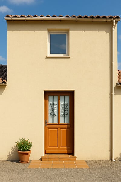 GD MENUISERIES - Porte d'entrée Bois Vitrée SyraH H215 x L90 cm Côte Tableau, p.Droit - large