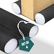 VOUNOT - Lot de 4 Boudins de Porte Isolants coupe froid Découpables 96cm Noir - vignette
