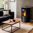 SANNOVER - Poêle à granulés étanche Azora 11,6 kW Noir Sannover - vignette