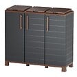 ARTPLAST - Armoire de tri 3 Portes Cache Poubelle de Tri Sélectif 102 x 37 x 90 cm Intérieur Extérieur Art Plast - vignette