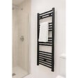 STANO - Radiateur sèche-serviettes eau chaude CODA 120 x 60 cm noir mat - vignette
