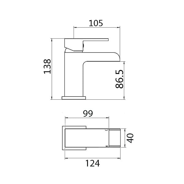 STANO - Robinet mitigeur lavabo cascade TANO - large