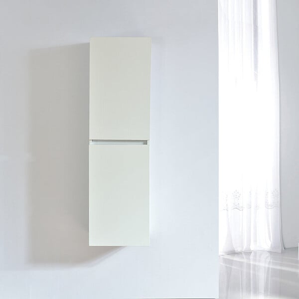 STANO - Grande armoire de rangement LINEA hauteur 120 cm mélaminé blanc 35 cm - large