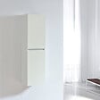 STANO - Grande armoire de rangement LINEA hauteur 120 cm mélaminé blanc 35 cm - vignette