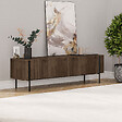 CONCEPT USINE - Meuble TV avec placards aspect noyer 160cm FRENO - vignette