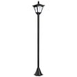 HOMCOM - Outsunny Luminaire extérieur solaire lampadaire lanterne classique LED 10 Lm dim. 15L x 15l x 120H cm noir - vignette