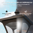 HOMCOM - Outsunny Luminaire extérieur solaire lampadaire lanterne classique LED 10 Lm dim. 15L x 15l x 120H cm noir - vignette