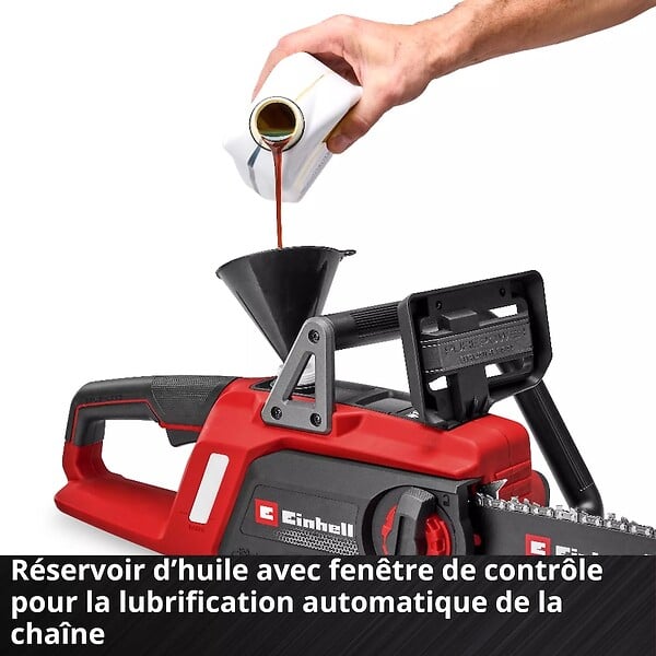 EINHELL - Tronçonneuse sans fil – GE-LC 18/25 Li BL-Solo - 22,5 cm - Brushless - 6,5 m/s - 18 V - large