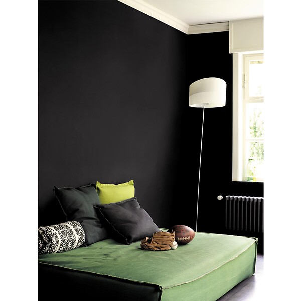 DULUX VALENTINE - Peinture Crème de Couleur Biosourcé - Noir - Satin - 2,25 L - large