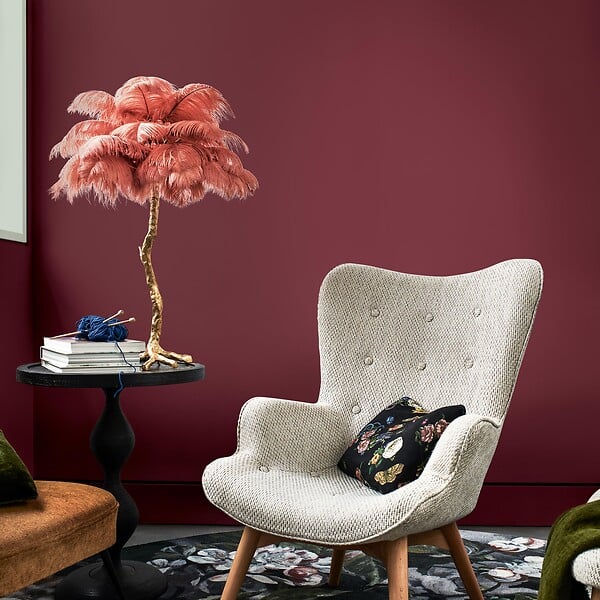 DULUX VALENTINE - Peinture Crème de Couleur Biosourcé - Rouge Bordeaux - Velours - 2,25L - large