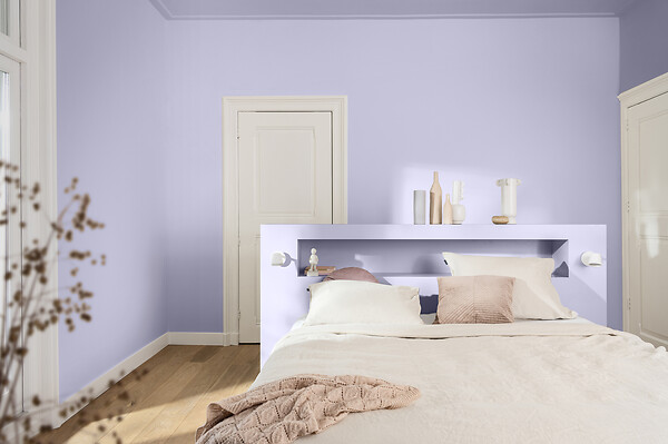DULUX VALENTINE - Peinture Crème de Couleur Biosourcé - Larme Violette - Satin - 0,5 L - large