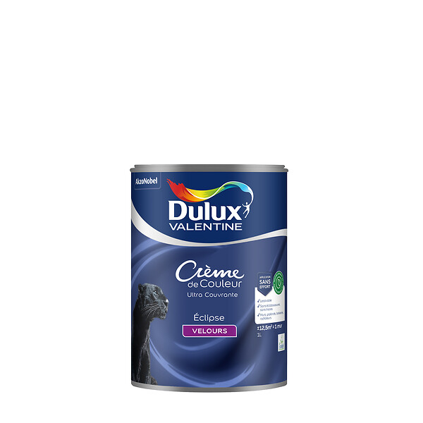 DULUX VALENTINE - Peinture Crème de Couleur Biosourcé - Éclipse - Velours - 1 L - large