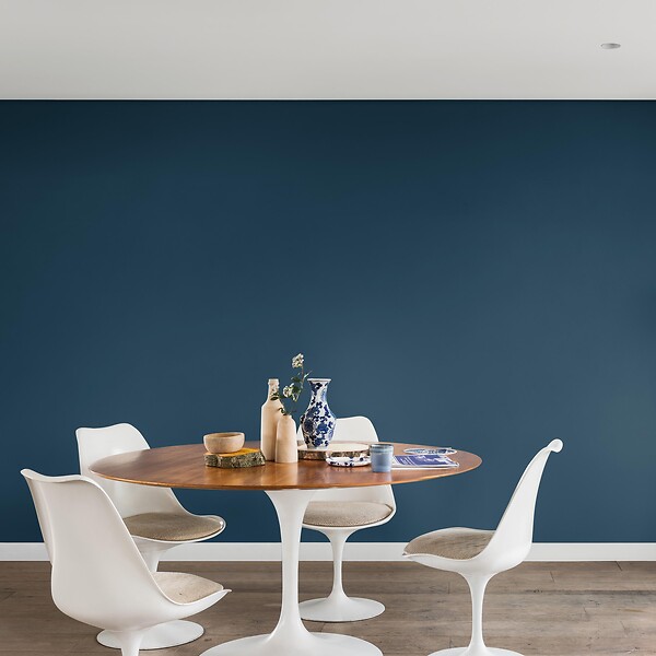 DULUX VALENTINE - Peinture Crème de Couleur Biosourcé - Bleu Paon - Satin - 1 L - large