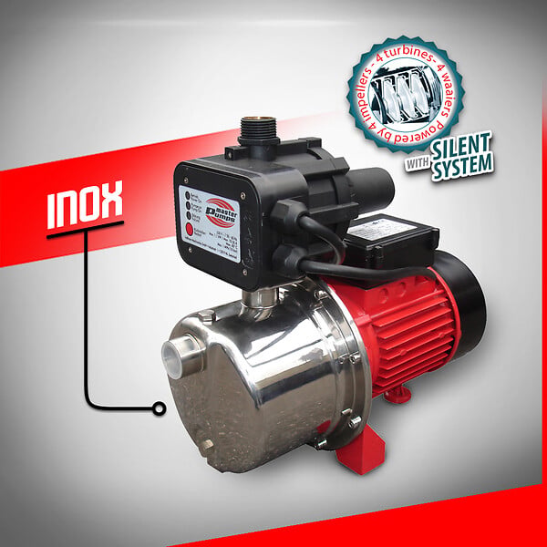 MASTER PUMPS - Groupe hydrophore auto amorçant 1100W avec système électronique - large