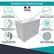 ATOLE - Cache Climatisation   en aluminium thermolaqué , Taille 2 : H. 113 x L. 110 x P. 64 cm, Ventelle, Blanc - vignette