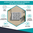 ATOLE - Cache Climatisation  en aluminium thermolaqué ,  Taille 2 : H. 113 x L. 110 x P. 64 cm, Baroque, Blanc - vignette
