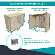 ATOLE - Cache Climatisation  en aluminium thermolaqué , Taille 1 : H. 80 x L. 100 x P. 54 cm, Baroque , Crème - vignette