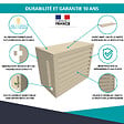 ATOLE - Cache Climatisation  en aluminium thermolaqué , Taille 1 : H. 80 x L. 100 x P. 54 cm, Ventelle , Crème - vignette