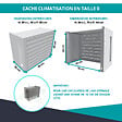 ATOLE - Cache climatiseur, ATOLE en Aluminium Thermolaqué, Taille 0 : H. 69 x L. 90 x P. 50 cm, Ventelle, Blanc - vignette