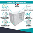 ATOLE - Cache Climatisation  en aluminium thermolaqué , Taille 1 : H. 80 x L. 100 x P. 54 cm, Baroque , Blanc - vignette