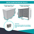 ATOLE - Cache Climatisation  en aluminium thermolaqué , Taille 1 : H. 80 x L. 100 x P. 54 cm, Ventelle , Blanc - vignette