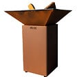 GRILL'CHIC - Brasero Cevenol Acier Normal Carre 74 Imitation Corten Double Cuve - vignette