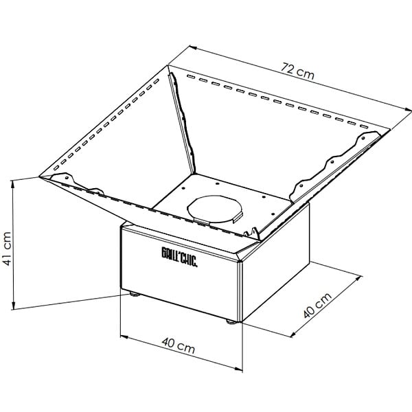 GRILL'CHIC - Bol A Feu Cevenol Pool Corten Carre 74 Simple Cuve - large