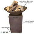 GRILL'CHIC - Bol A Feu Cevenol Corten Normal Rond 74 Simple Cuve - vignette
