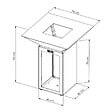 GRILL'CHIC - Brasero Cevenol Acier Bois Carre 74 Rouge Double Cuve - vignette