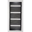 STANO - Radiateur sèche-serviettes eau chaude design KLEA 128 x 54 cm noir mat - vignette