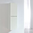 STANO - Grande armoire de rangement LINEA hauteur 120 cm mélaminé blanc 35 cm - vignette