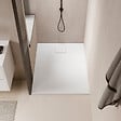 STANO - Receveur de douche 80 x 140 cm extra plat blanc PIATTO en SoliCast® surface ardoisée - vignette