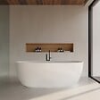 STANO - Baignoire îlot design ovale DENVER blanche 150 cm - vignette