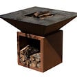 GRILL'CHIC - Brasero Cevenol Corten Bois Carre 103 Simple Cuve - vignette